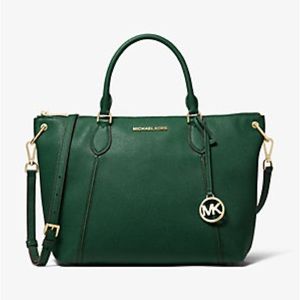 Michael Kors pebbled leather crossbody tote